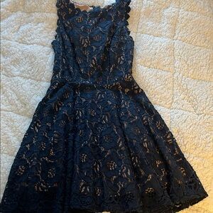 City Studio Girls Navy and Lace Dress